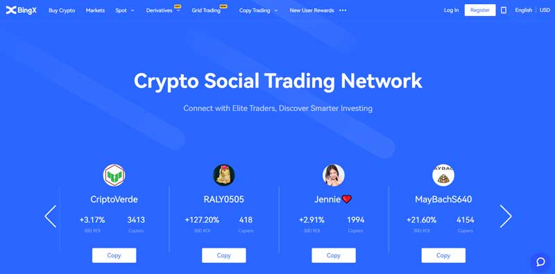 کپی تریدینگ Copy Trading صرافی BingX